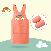 Load image into Gallery viewer, 男の子女の子のカバーの絵の服の防水の長袖の台所は服幼稚園エプロン
