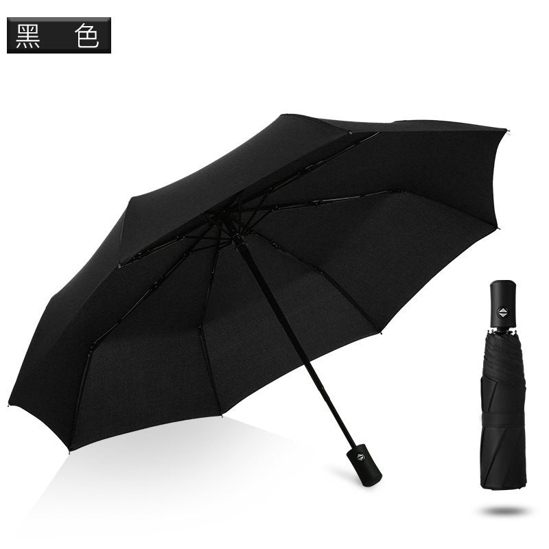 全自動傘自動サイズ猫日傘晴雨両用傘卸売り黒ゴム折り畳み傘三つ折り