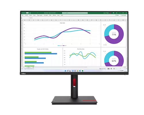 ThinkVision T32h-30(31.5型/2560×1440/IPS/USB-C/高さ・縦回転)